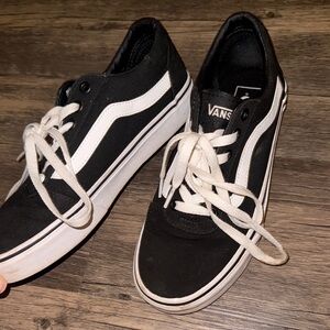 Vans Classic Black and White Low-Top Sneakers